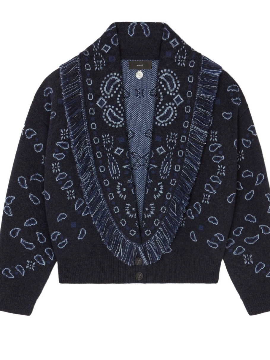 Affordable bandana-pattern Women Alanui jacket bomber knitted 0719